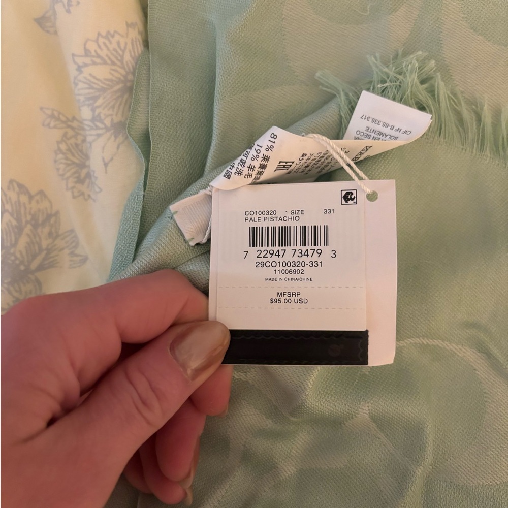 Coach Mint Green Scarf